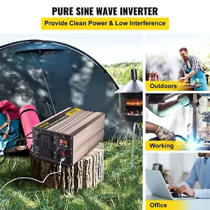 3000 Watt Power Inverter Charger And Transfer Switch DC 12V to AC 110V AC Outlet - Picture 1 of 9