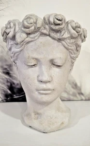 Griechische Göttin Venus Kopf Büste Skulptur Blumenübertopf Potter Garten - Bild 1 von 19