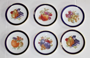 Schumann Arzberg abundante juego de 6 platos de ensalada de porcelana dorada colbalto - Imagen 1 de 18