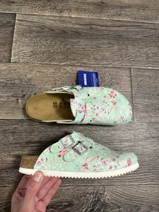 NUEVO Zueco Birkenstock Boston Flores Mujer Eu40 Us9 - Imagen 1 de 7