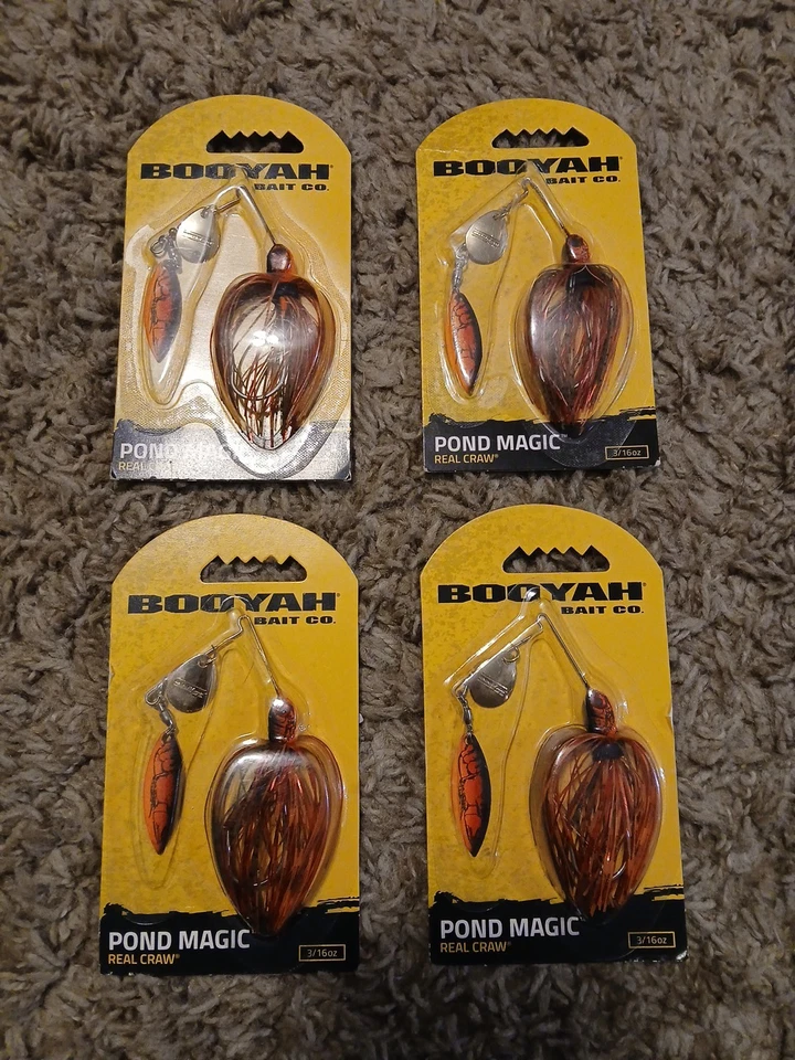 Lote de 4 iscas giratórias mágicas BOOYAH REAL CRAW POND - LADRÃO DE NINHO - 3/16 OZ - Imagem 1 de 3