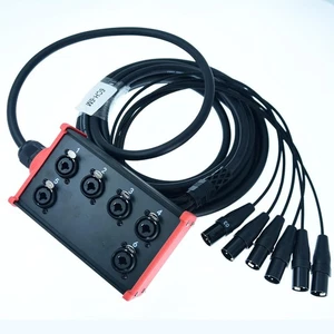 6-Kanal Low Profile Stecker XLR 1/4" TRS Buchse Senden Sub Combo Splitter Schlange C... - Bild 1 von 4