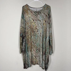 Bryn Walker Willa Tunic Top Women's 3X Artsy Pullover Multicolor Casual Stretch - Picture 1 of 14