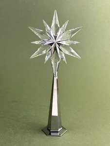Swarovski Signiert 2006 Kristall Leuchtender Stern Rockefeller Turm Weihnachtsbaum Topper - Bild 1 von 10