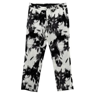 Banana Republic Pants Womens 8P Petite Black White Ryan Mid Straight Slim NWT - Image 1 of 4