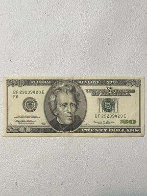 Series 1999 $20 Dollars  federal reserve notes BF29239420E - Image 1 of 2