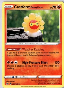 Castform Sunny Form 022/198 Common Non Holo Chilling Reign Pokémon TCG LP - Picture 1 of 2