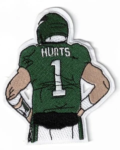 Jalen Hurts Eagles 3in Embroidered Iron / Sew-On Patch - Picture 1 of 2