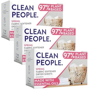 Plant-Based Fabric Softener Sheets - Softens Laundry with Spring Freshness - Picture 1 of 8