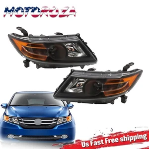 For 2011-2017 Honda Odyssey Black Housing Headlights Pair Left+Right W/O bulbs - Bild 1 von 10