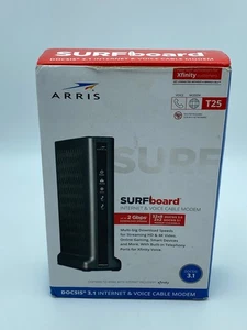 ARRIS Surfboard Docsis T25 Cable Modem Internet & Voice - Afbeelding 1 van 11