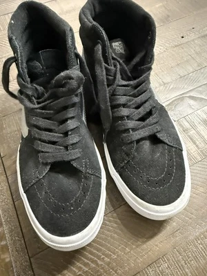 Zapatillas de skate Vans Old Skool Hi High Top negras blancas talla 6,5Y 500264 Foto 1 de 4