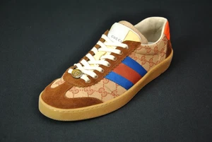 Gucci G74 Tennis Shoes EUR 6.5 USA Men 7.5 Brick Shoes GG Monogram 20925SS - Picture 1 of 8