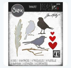 Sizzix Thinlits 666566 Tim Holtz "VAULT LOVEBIRDS"  Cutting Dies Spring 2024 - Picture 1 of 4