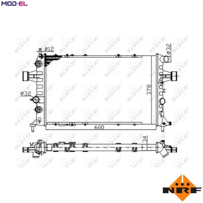 RADIATOR ENGINE COOLING 58178A FOR X18XE1X181/Z18XE 1.8L Z 22 SEY 22 DTR 2.2L - Image 1 of 4