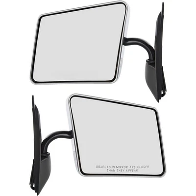 Juego de pares de espejos retrovisores laterales manuales de acero inoxidable cromado para Blazer S10 Jimmy Foto 1 de 4