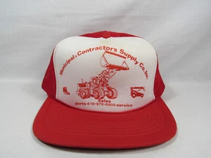 Vintage MUNICIPAL & CONTRACTORS SUPPLY CO INC NY Trucker Snapback Hat Cap - Picture 1 of 5