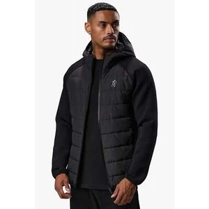 Gym King Hybrid Padded Reflective Logo Lightweight Jacket - Black - Picture 1 of 4
