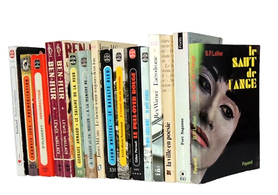 Destockage. Lot de 15 livres de poche. Ben Hur, Salaire de la peur, Fort Saganne - Photo 1/4