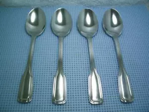 Retroneu Classics TRIDENT Set of 4 NEW Oval Soup Spoons 7 1/2" Stainless - Picture 1 of 3