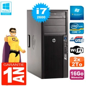 PC HP WorkStation Z210 Tour Core i7-2600 RAM 16Go 2 x 2To Graveur DVD Wifi W7 - Photo 1/1