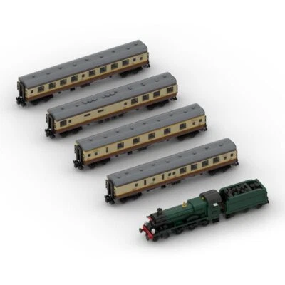 5-in-1 Train Set with a Locomotive and 4 Wagons 5997 Bricks MOC-122525 - Image 1 of 4