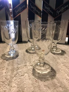 Vintage Cocktailgläser geätzt, 4er Set Champagner - Bild 1 von 8