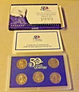1999 US Mint 50 State Quarters Proof Set ( First Year of Series ) - Picture 1 of 3