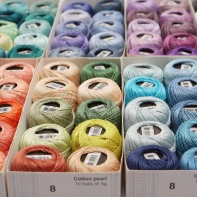 10pcs/Box Pearl Cotton Embroidery Crochet Balls Size No 8 Thread(Assorted color) - Image 1 of 4