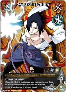 Naruto TCG CCG Sasuke Uchiha Eyes of the Hawk Foil Promo Card English Near Mint - Picture 1 of 2