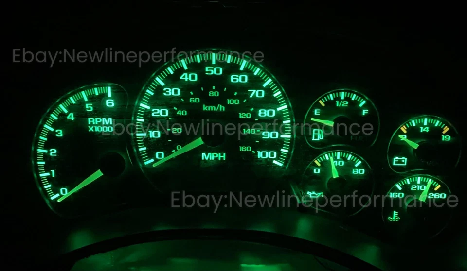 Kit de bombillas LED Green Cluster para GMC Yukon Sierra C/K 1500 C/K 2500 C/K 3500 99-02 Foto 1 de 1