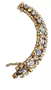 Vintage Armband signiert Regency Saphirin & Strass (A2585) - Bild 1 von 6