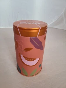 David's Davids Tea Empty Tin Orange Autumn Pumpkin Gourd Collectible DAVIDsTEA - Picture 1 of 7