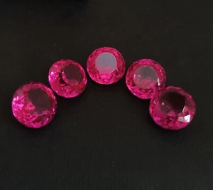 Piedras preciosas sueltas AA+ 5 piezas corte redondo natural certificado CEILÁN zafiro rosa - Imagen 1 de 8