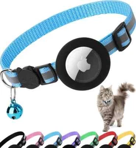 Airtag Cat Collar Breakway Reflective Kitten Collar with Tag - Picture 1 of 6
