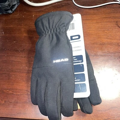 Luvas masculinas híbridas à prova d'água tela sensível ao toque pretas tamanho grande - Imagem 1 de 3