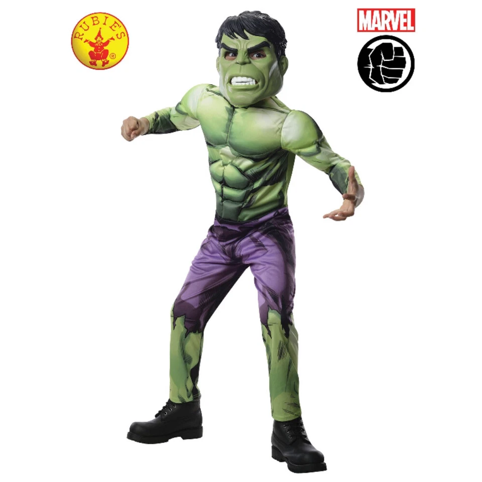 Hulk Deluxe Costume - Size 3-5 Yrs From Mr Toys