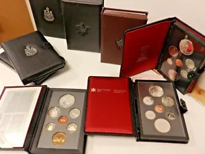 Kanada Official Year Sets 7 Münzen u.a. Silber 1 $, 1973-97 RCM siehe Menü - Bild 1 von 82
