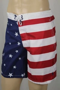 Polo Ralph Lauren Kids Patriotic Flag Swimsuit Trunks Shorts Red White Blue NWT - Picture 1 of 1