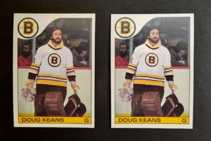 1985-86 O-Pee-Chee #133 Doug Keans 2 Card Lot NM-MINT  Boston Bruins