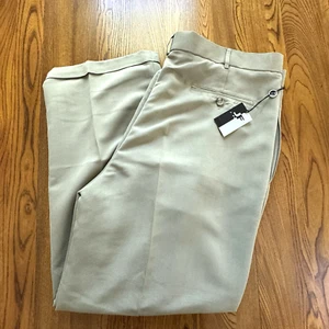 Neu mit Etikett JF J Ferrar khaki Herren Viskose Mischung plissiert Bündchen Anzughose Größe 42 x 30 - Bild 1 von 6