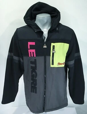 Chaqueta Le Tigre Mujer XL Darcy Aislada Forrada Negra Gris Con Capucha Cremallera Completa Foto 1 de 4