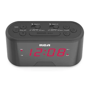 RCA RC551 Digital Clock Radio, Black - Picture 1 of 7