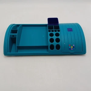 Vintage Caboodles Makeup Organizer Vanity Tray 1990s Blue/Green Purple - Picture 1 of 7