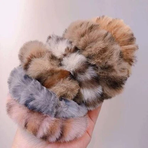 6 Piece Soft Fur Hair Ties Hair Bands Scrunchies for Women Girls Multicolor - Image 1 of 2