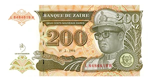 Zaire ... P-62a ... 200 Nouveaux Zaire ... 1994 ...  Choice *UNC*🤩 - Picture 1 of 2