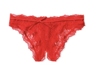 Victoria Secret Very Sexy Lace Open Crotch Cheekini Red Sz L Crotchless - Picture 1 of 3