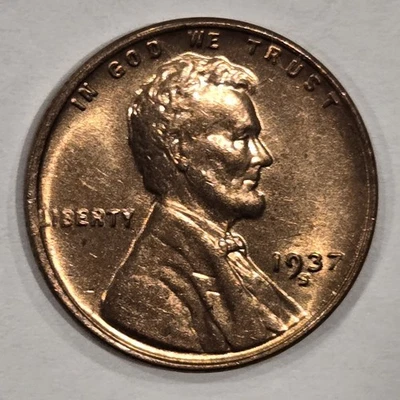 1937-S Lincoln Wheat Cent 1c - "Brilliant Uncirculated Coin" - Image 1 of 2
