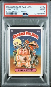 1986 Garbage Pail Kids OS1 Series 1 UK Minis JUNKY JEFF 22a PSA 9 MINT U.K. gpk - Picture 1 of 2