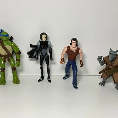 Lote de 4 figuras de acción Teenage Mutant Ninja Turtles TMNT 2002/03 Mirage Studios Foto 1 de 4
